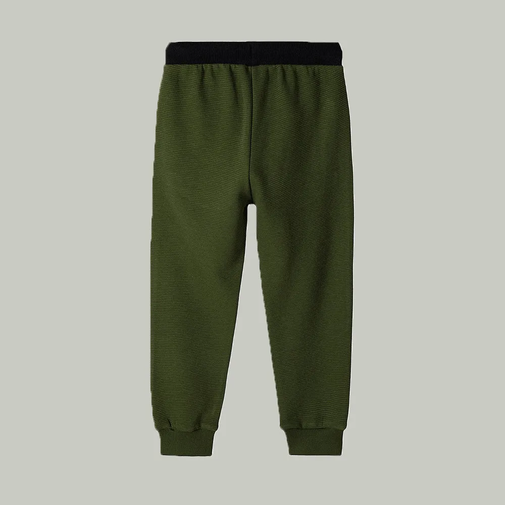 5.10.15 Ottoman Style Contract Belt & Cord Army Green Terry Trouser  12747