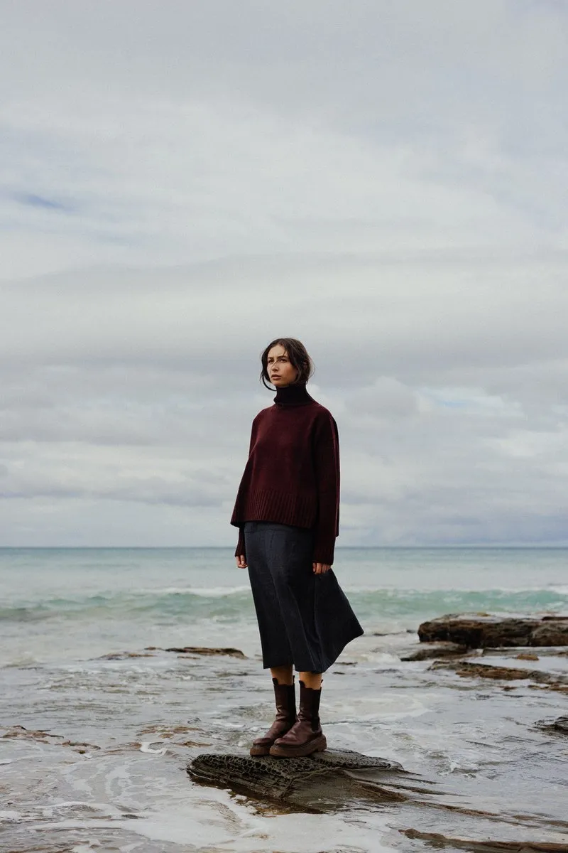 A Line Wool Skirt
