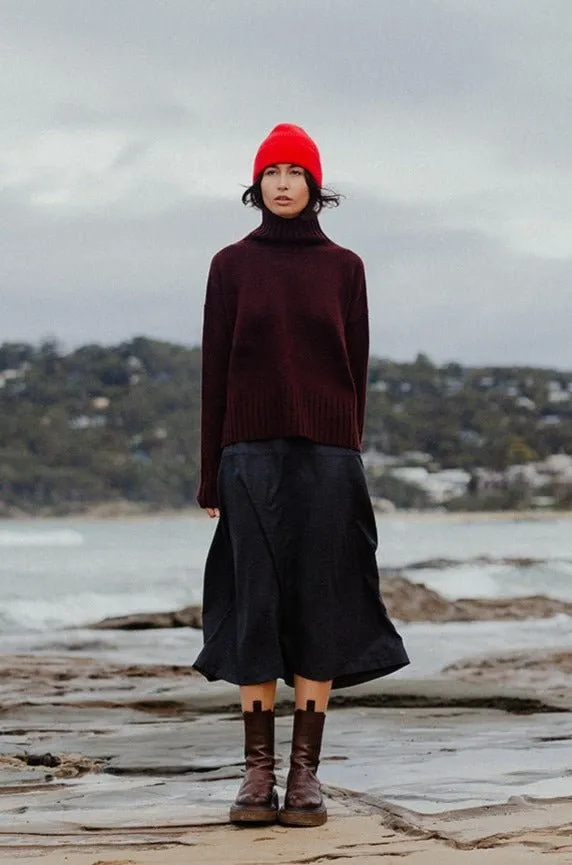A Line Wool Skirt