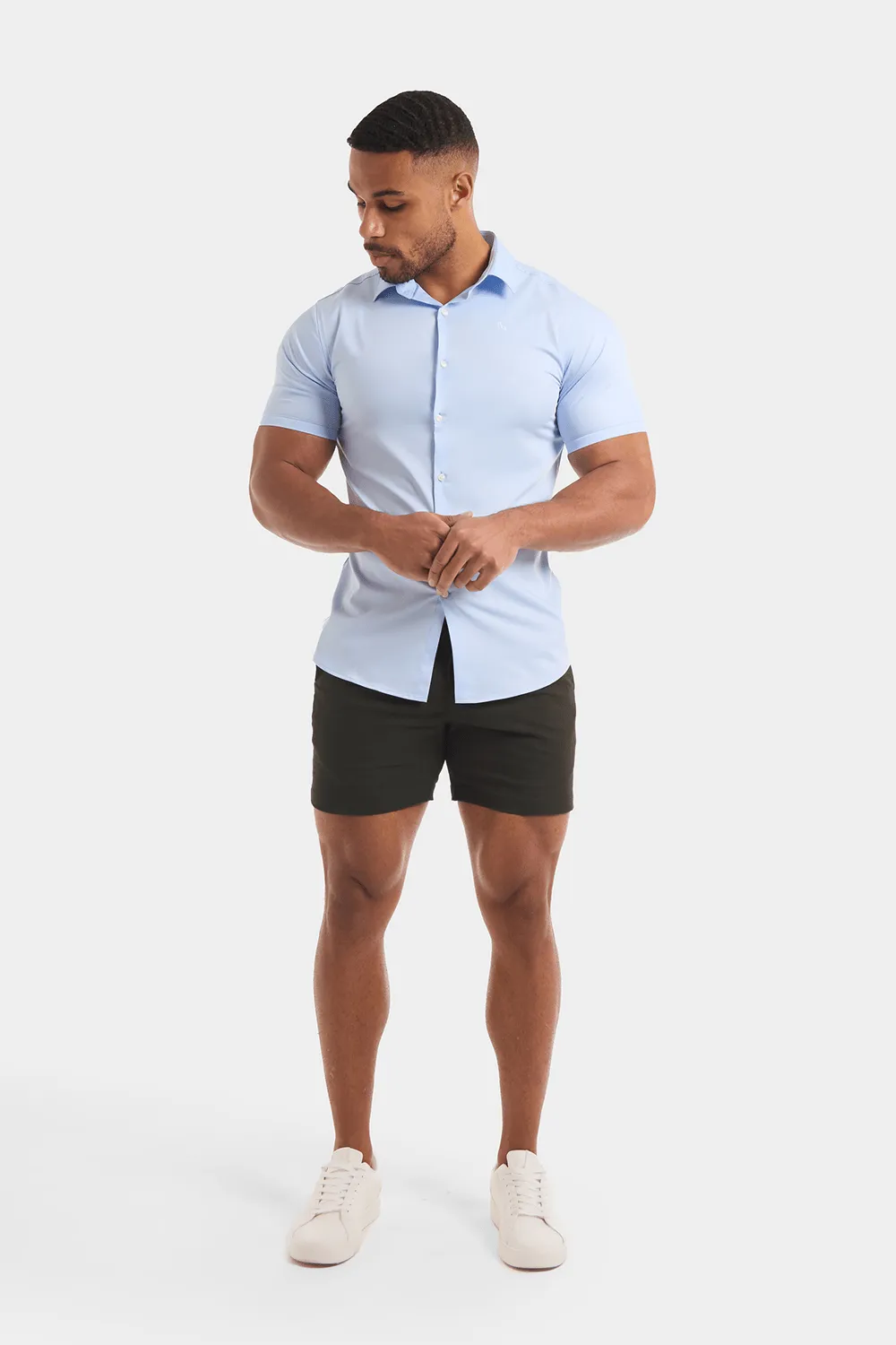 Athletic Fit Chino Shorts 5" in Khaki