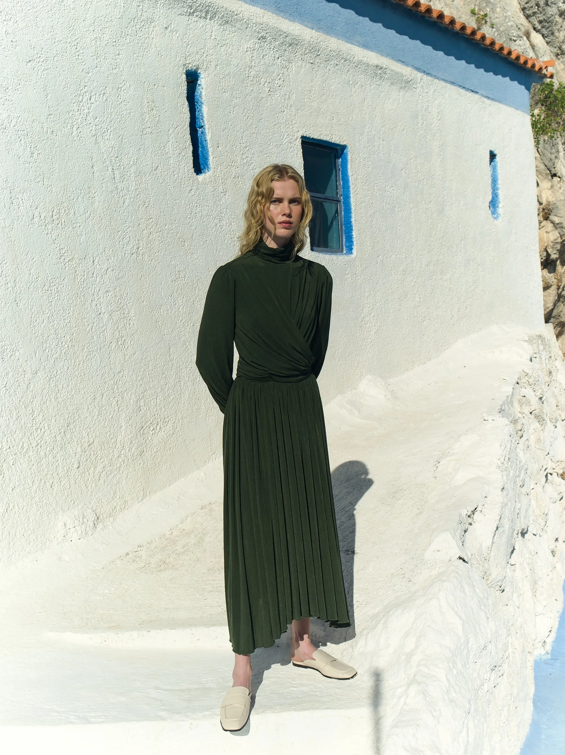 Austin Long Dress in Khaki