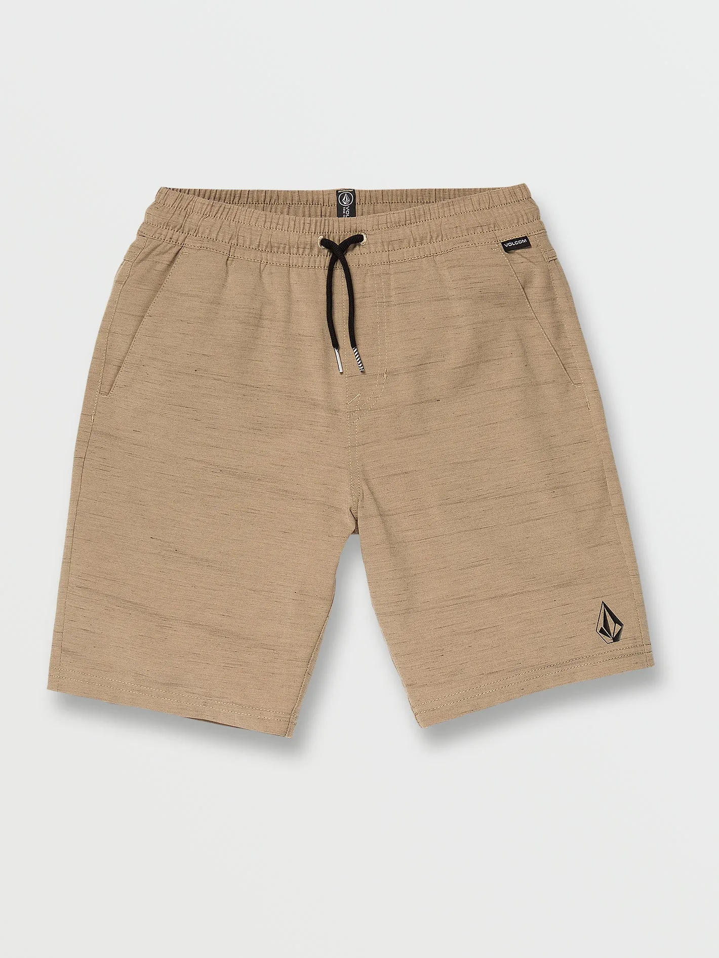 Big Boys Understoned Elastic Waist Shorts - Khaki