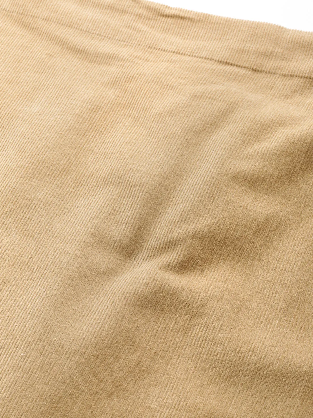 Black & Beige Colorblock Asymmetric Skirt