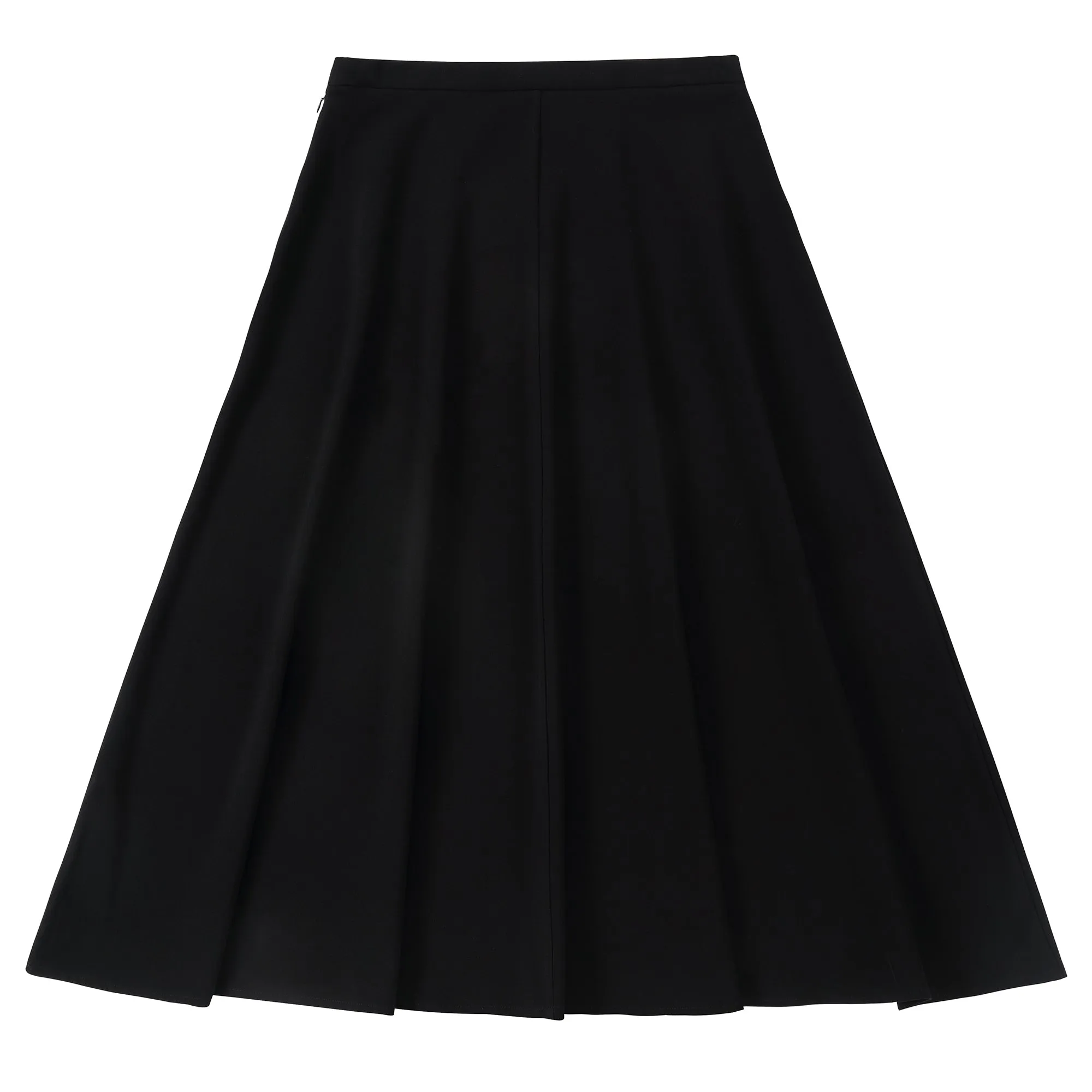 Black Lightweight Woven A-Line Skirt
