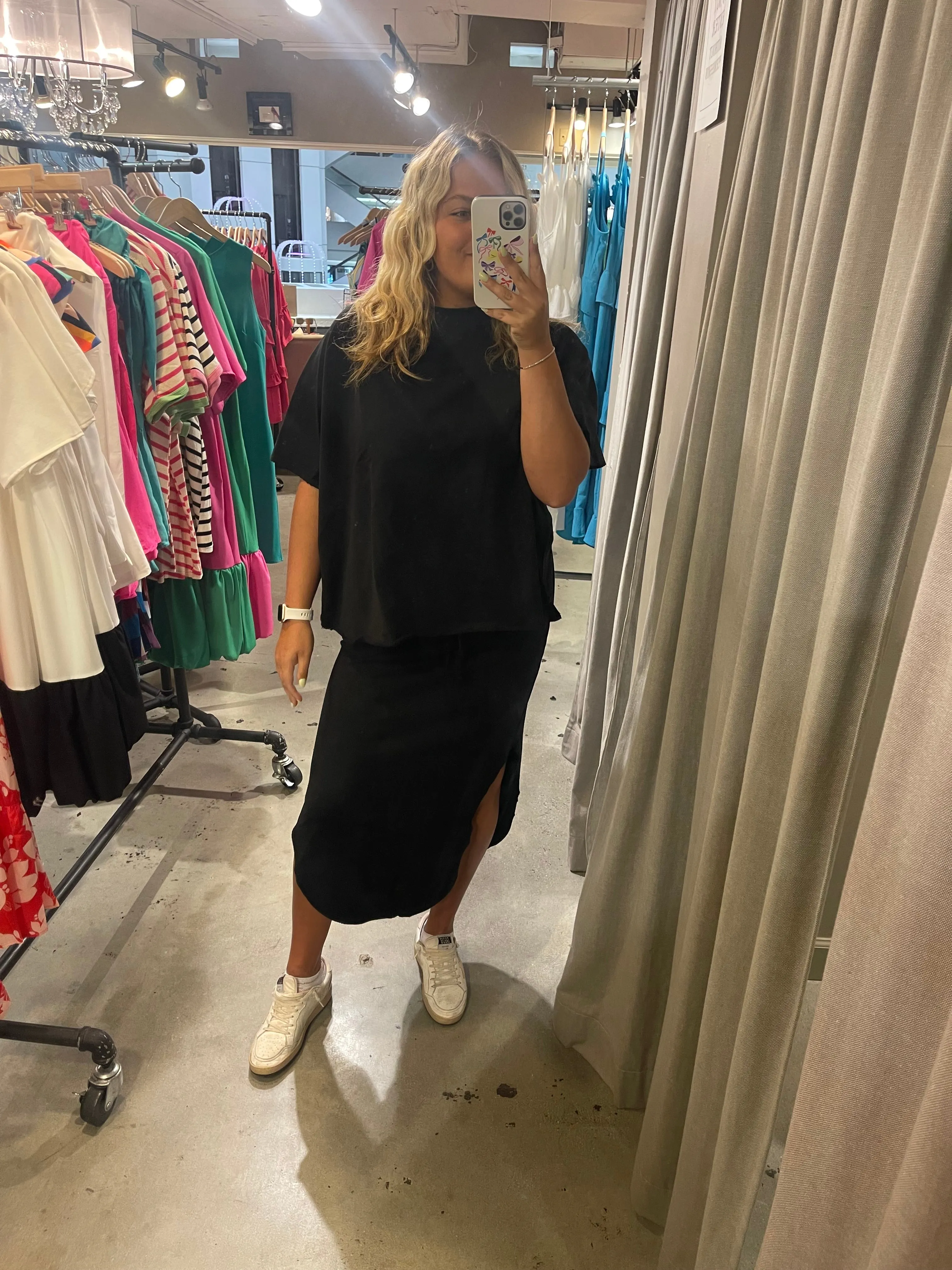 Black Mock Neck Top