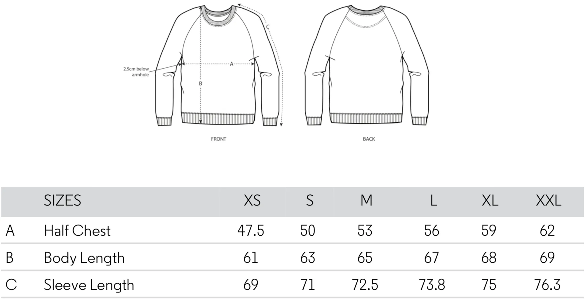 Black star on grey sweatshirt