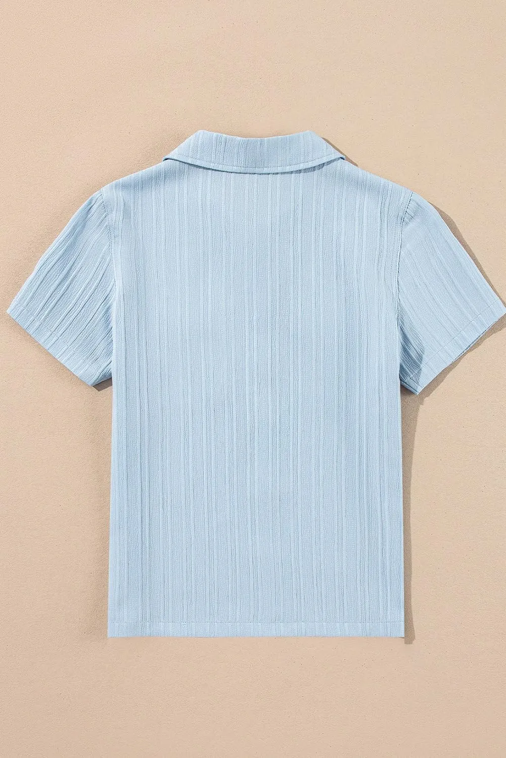 blibean Boys Button-Down Uniform Shirts Semi Formal Dress Tops with Chest Pockets