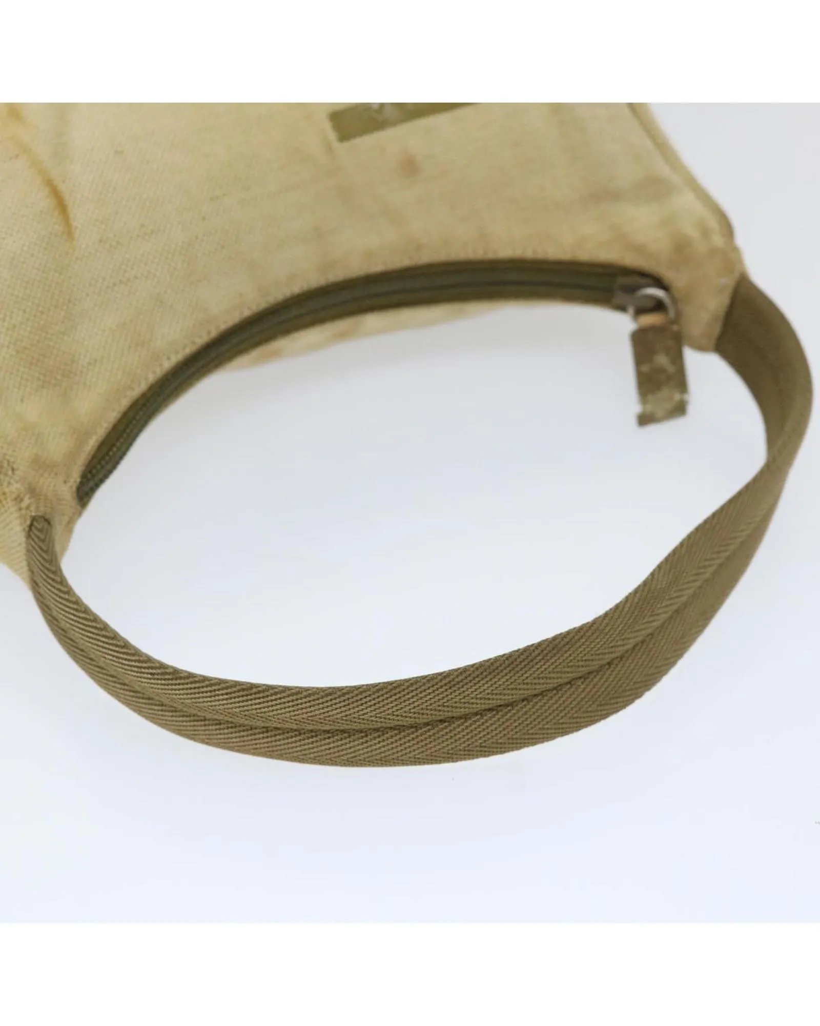 Canvas Beige Khaki Sports Hand Bag by Prada