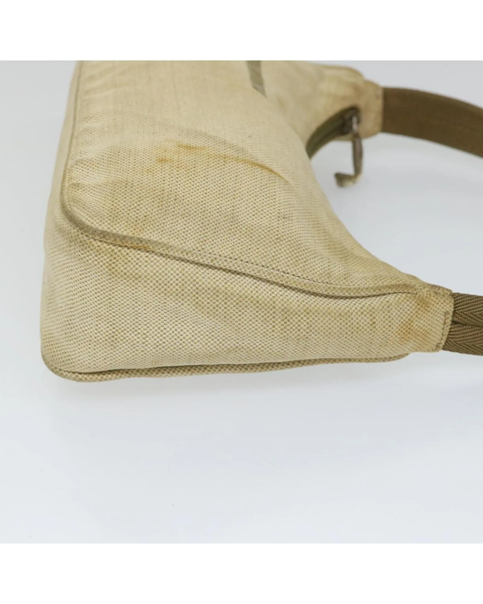 Canvas Beige Khaki Sports Hand Bag by Prada