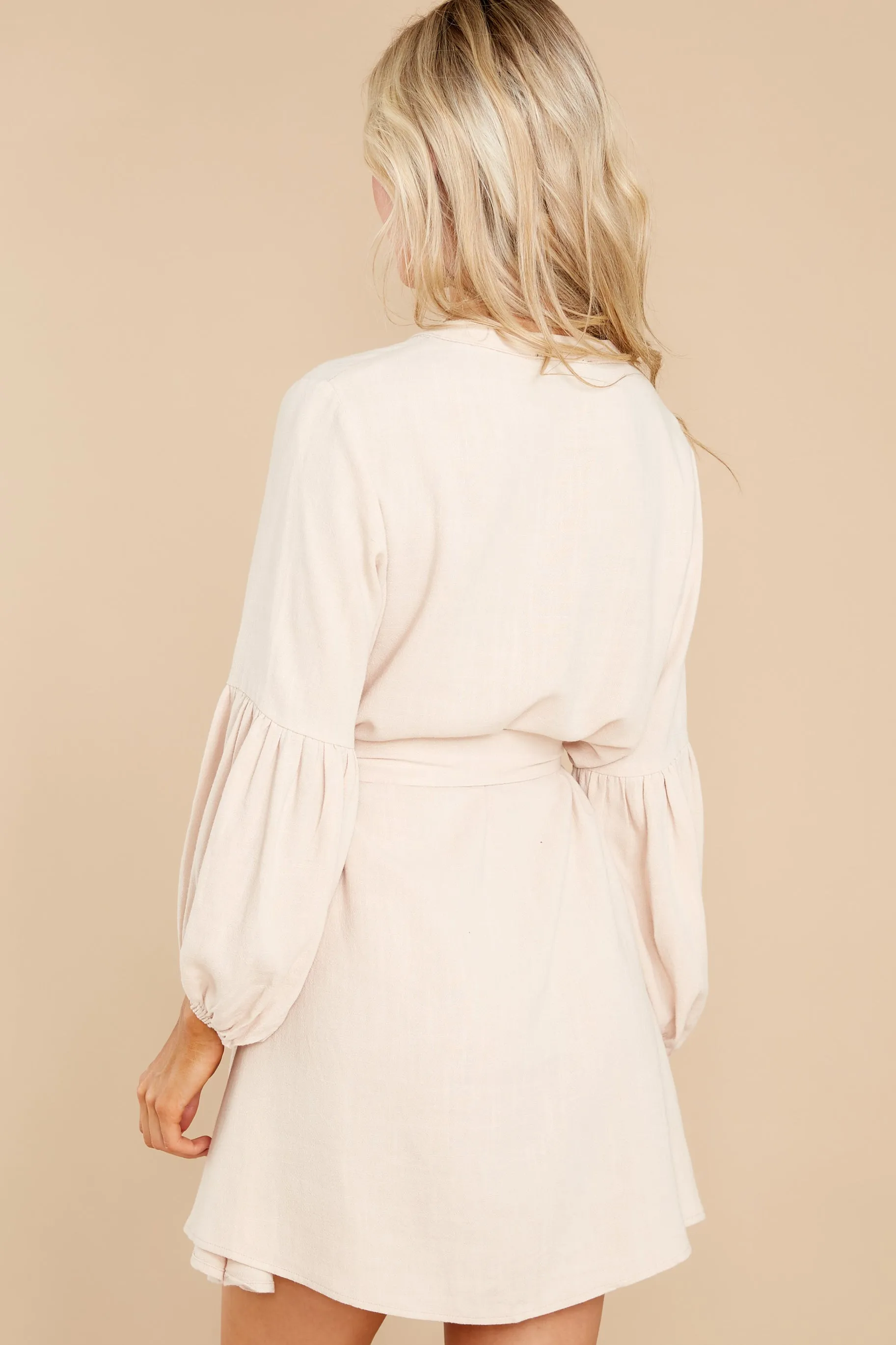 Caught Adrift Light Khaki Dress