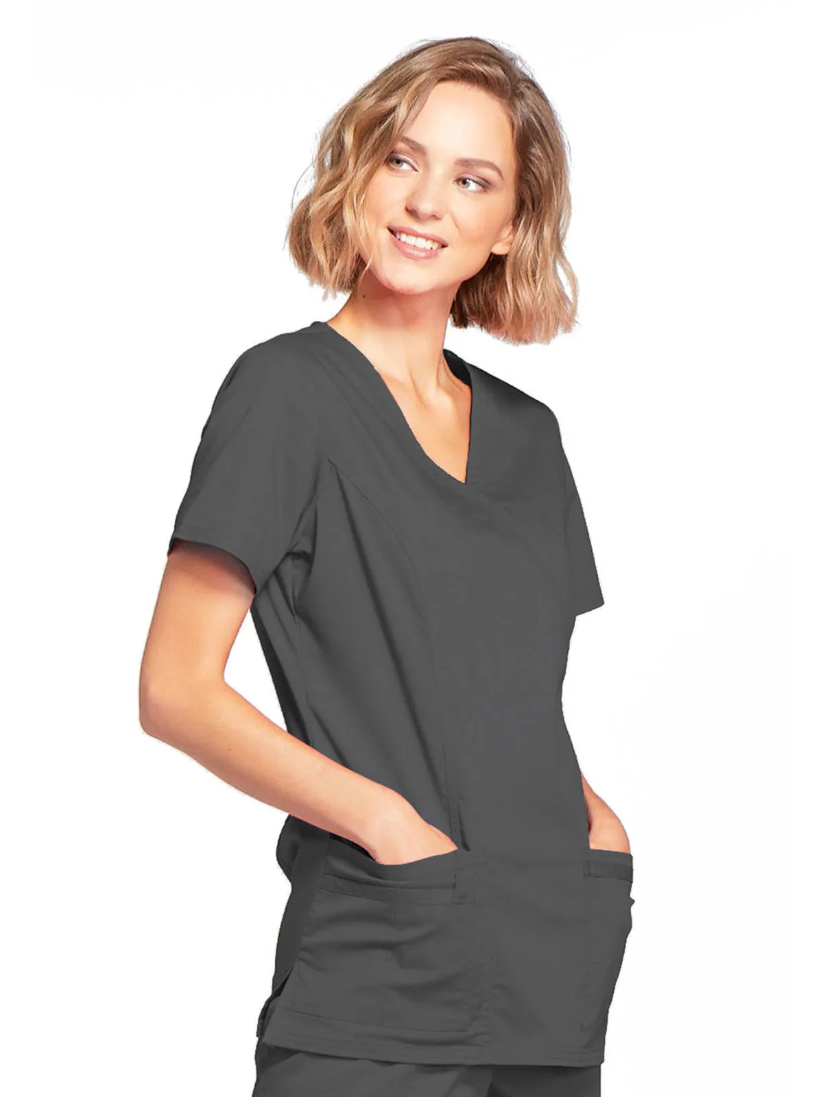 Core Stretch - Mock Wrap Top