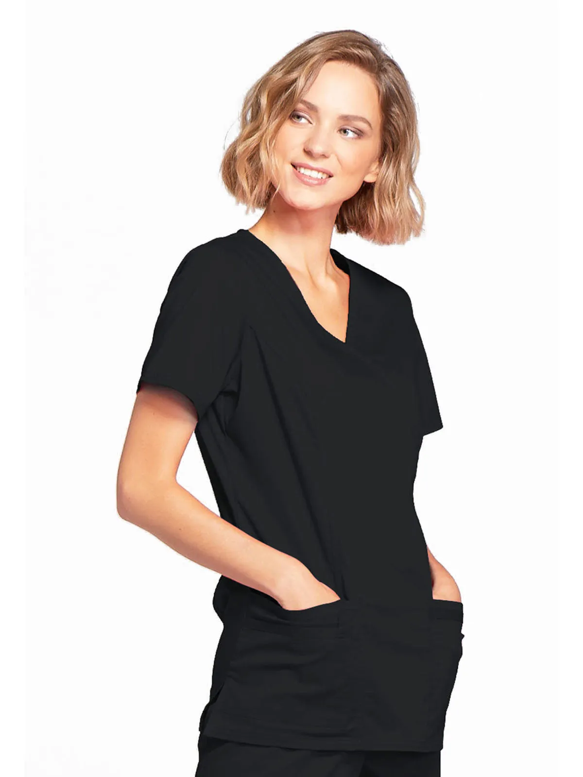 Core Stretch - Mock Wrap Top