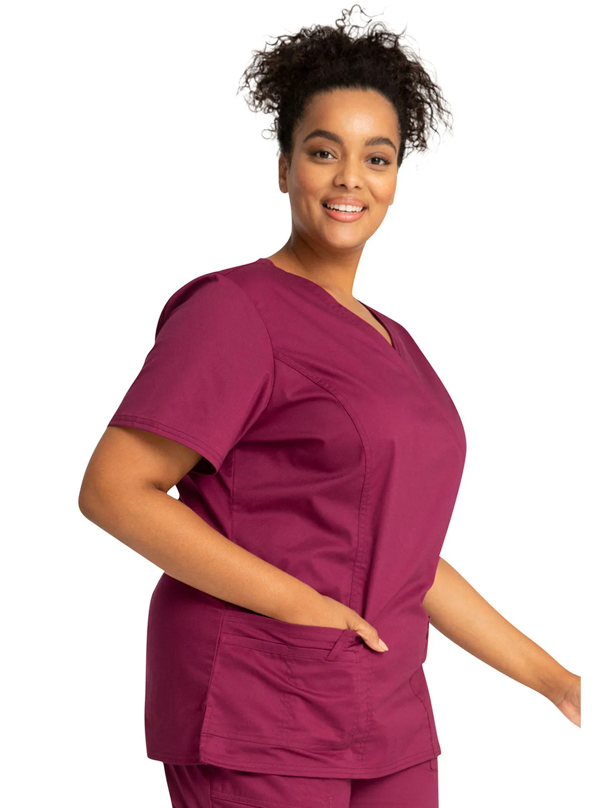 Core Stretch - Mock Wrap Top