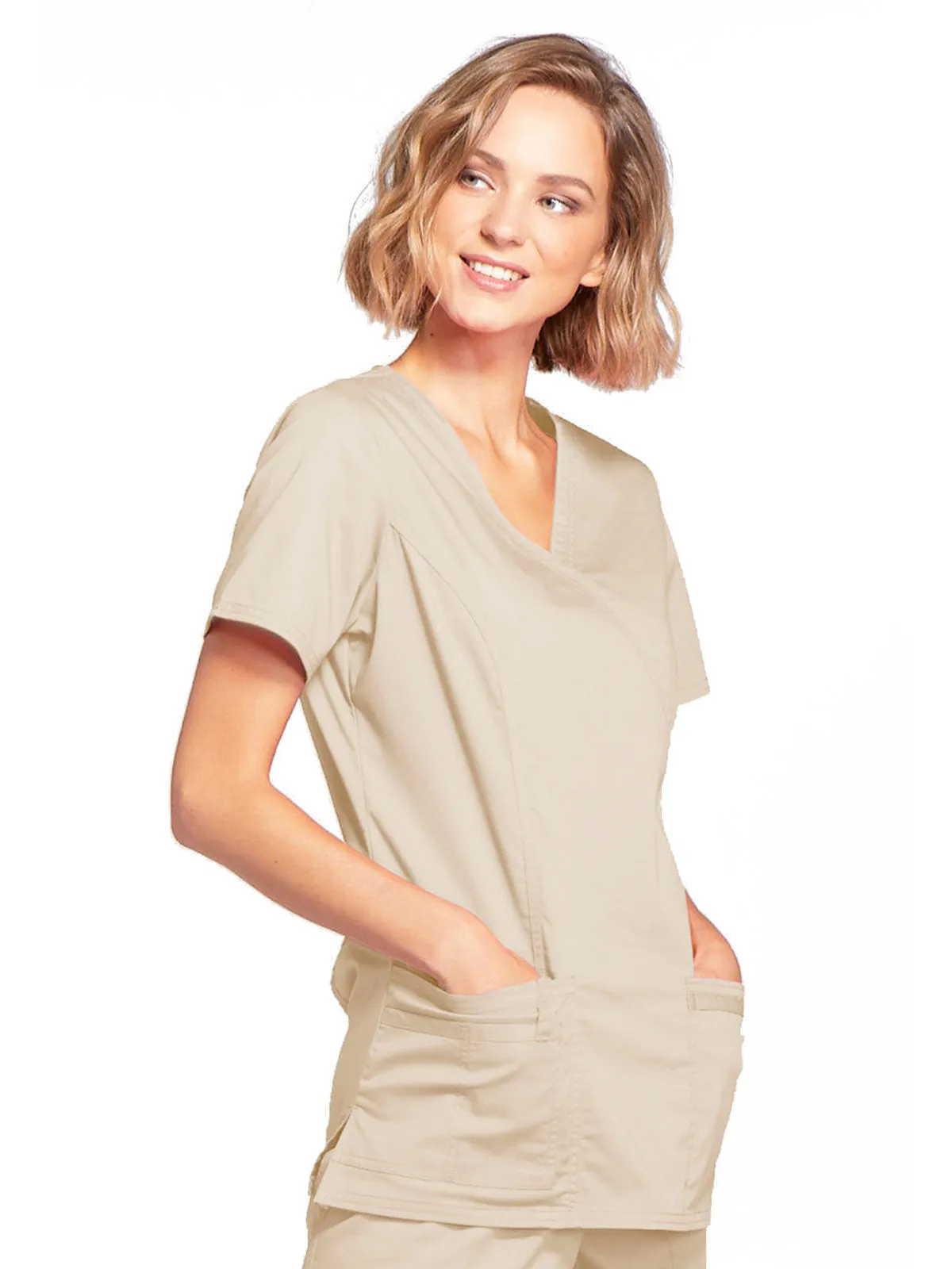 Core Stretch - Mock Wrap Top