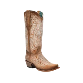 Corral Women's Crackled Straw Blue Boot