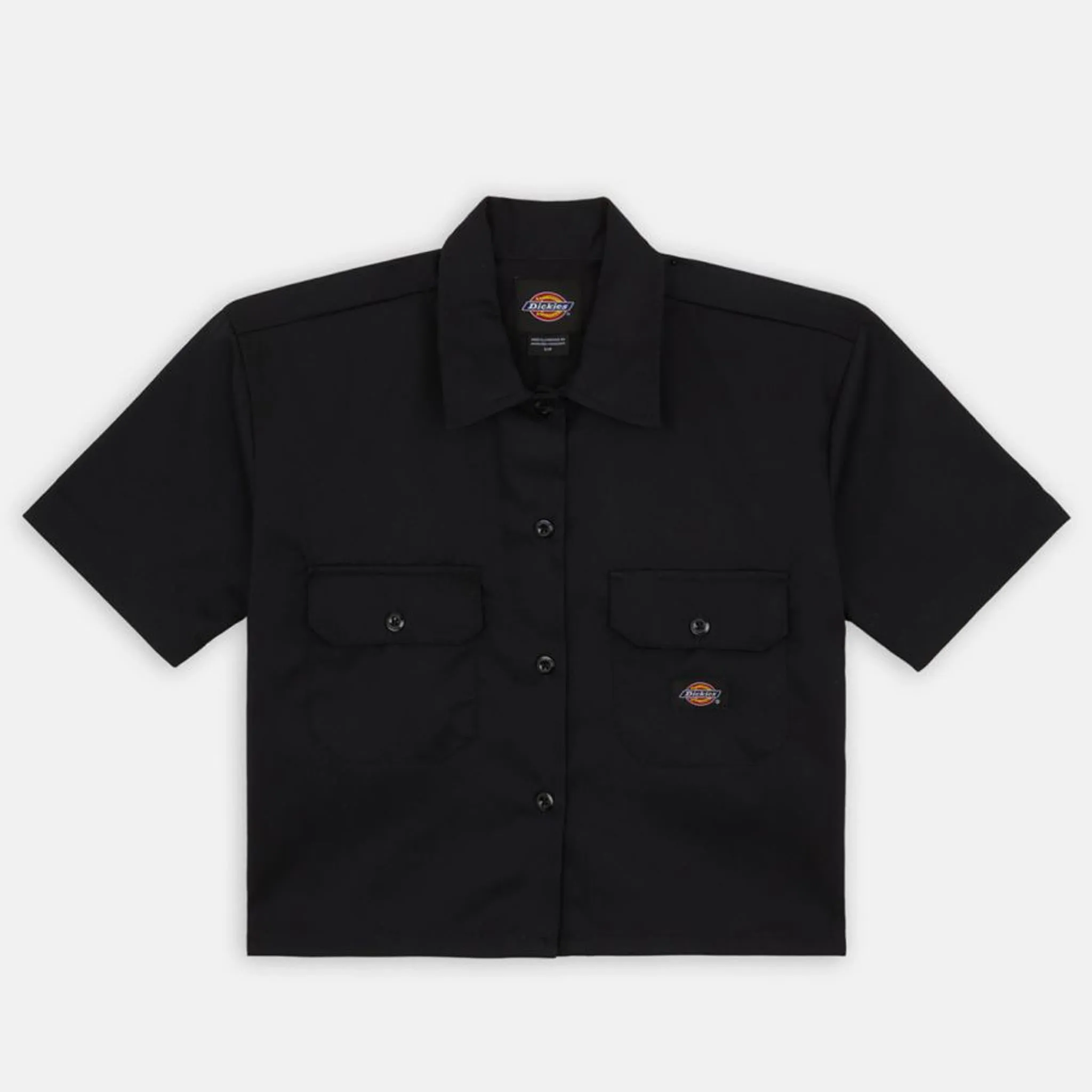 Cropped Short Sleeve Work Shirt