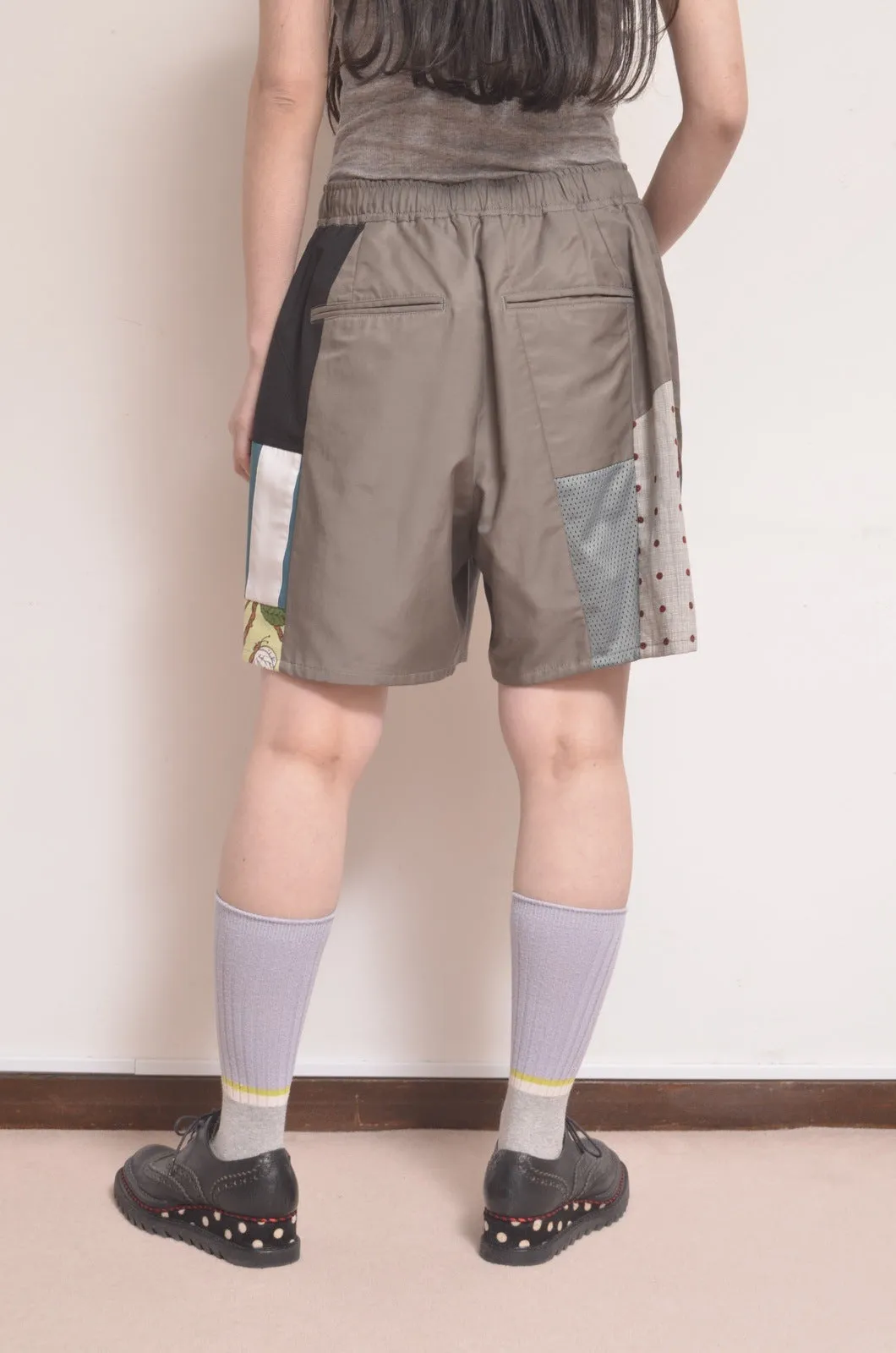 CUT AND CONNECTED C/C/L SHORTS /KHAKI