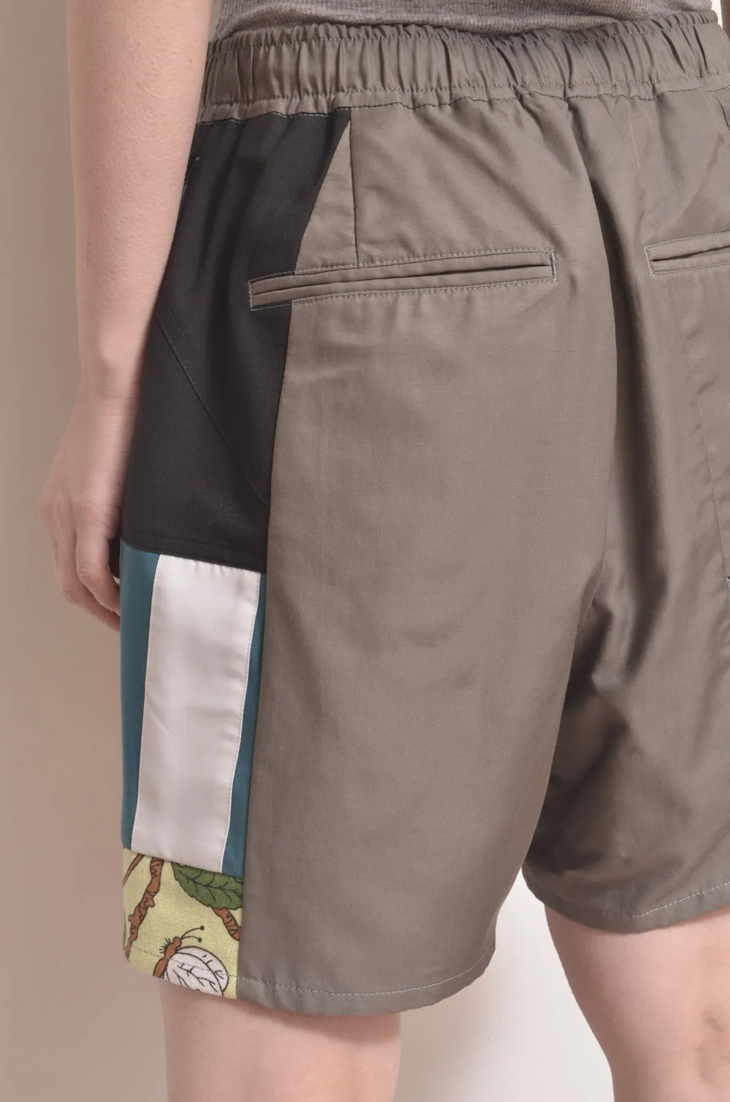 CUT AND CONNECTED C/C/L SHORTS /KHAKI