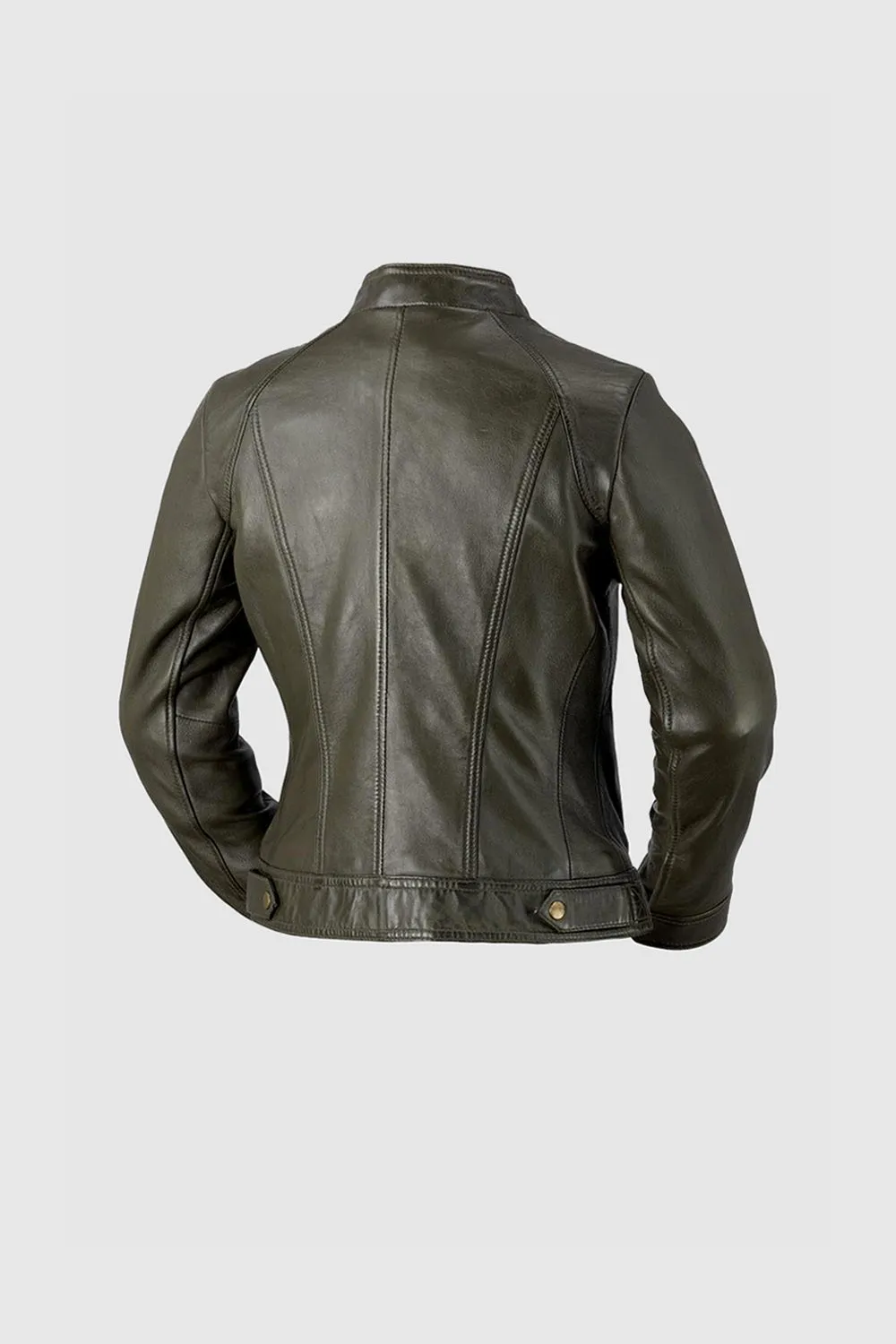 Favorite WomenSs Fashion Leather Jacket Army Green (POS)