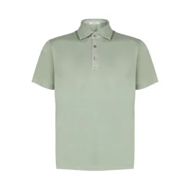 FERRANTE Cotton Short Sleeve Polo ARMY GREEN