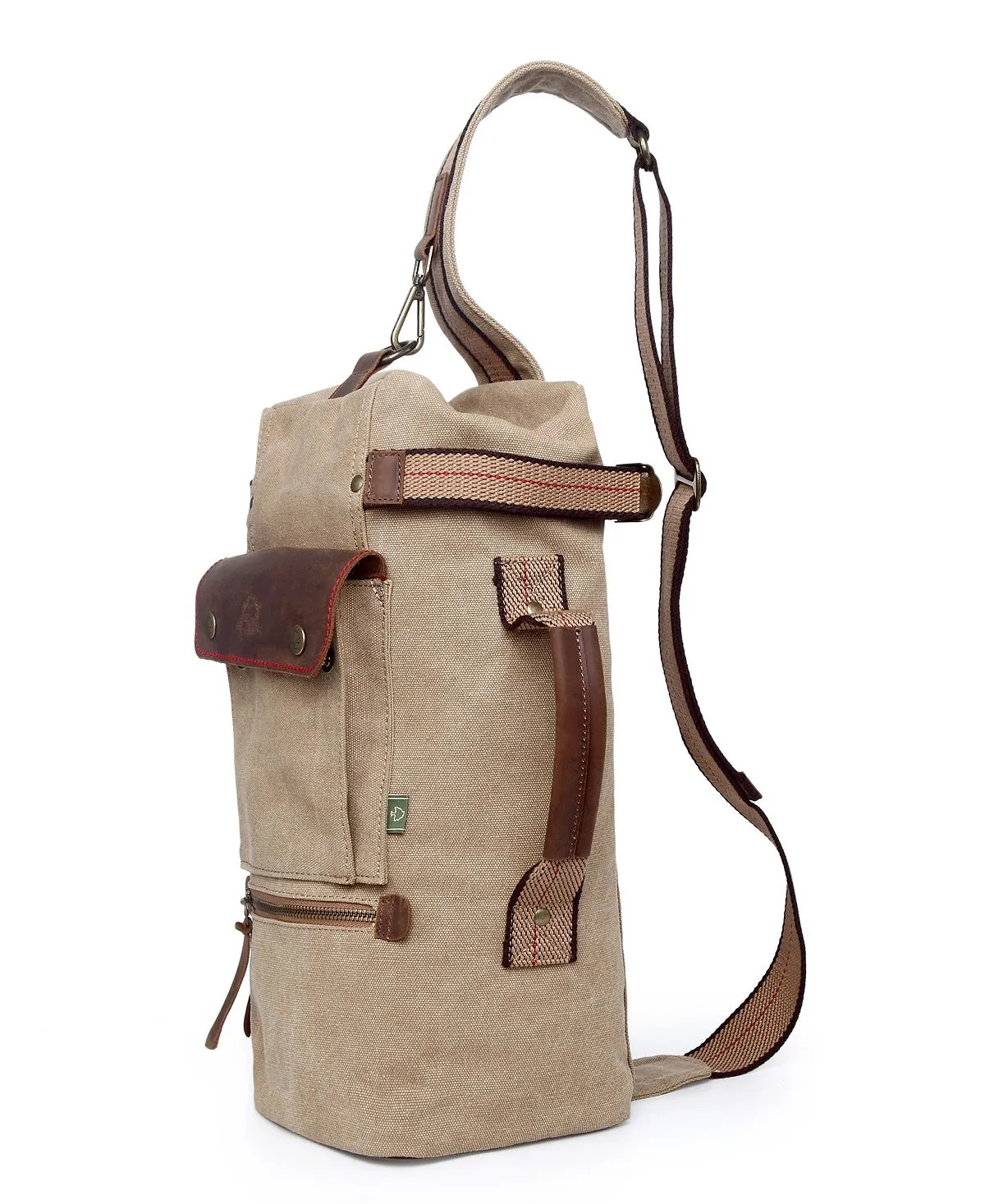 Hill Side TSD BRAND canvas sling bag, khaki