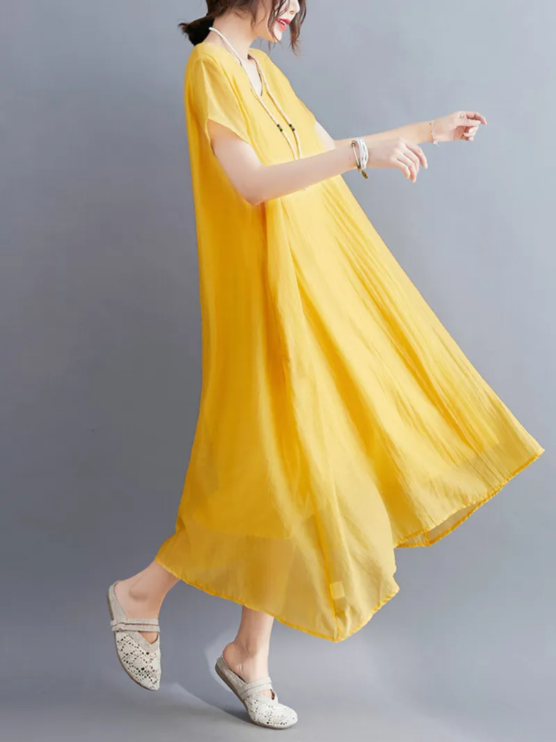 Just My Size V-neck A-line Dress