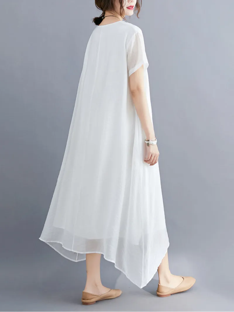 Just My Size V-neck A-line Dress