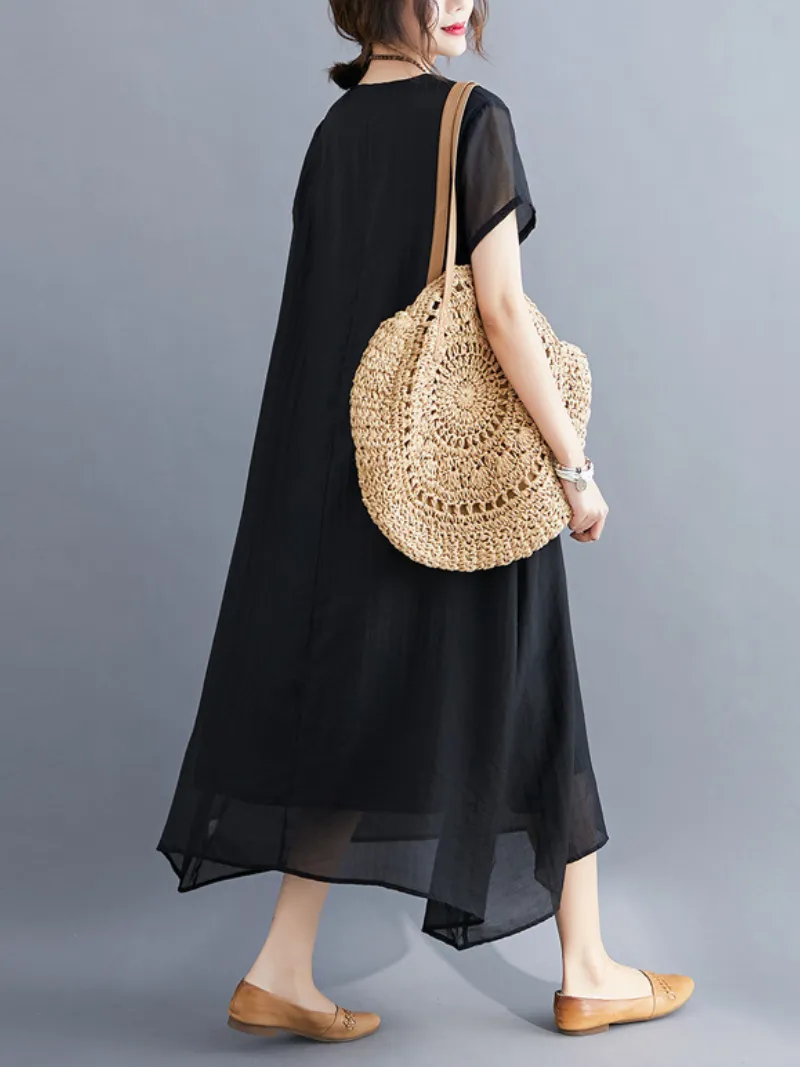 Just My Size V-neck A-line Dress