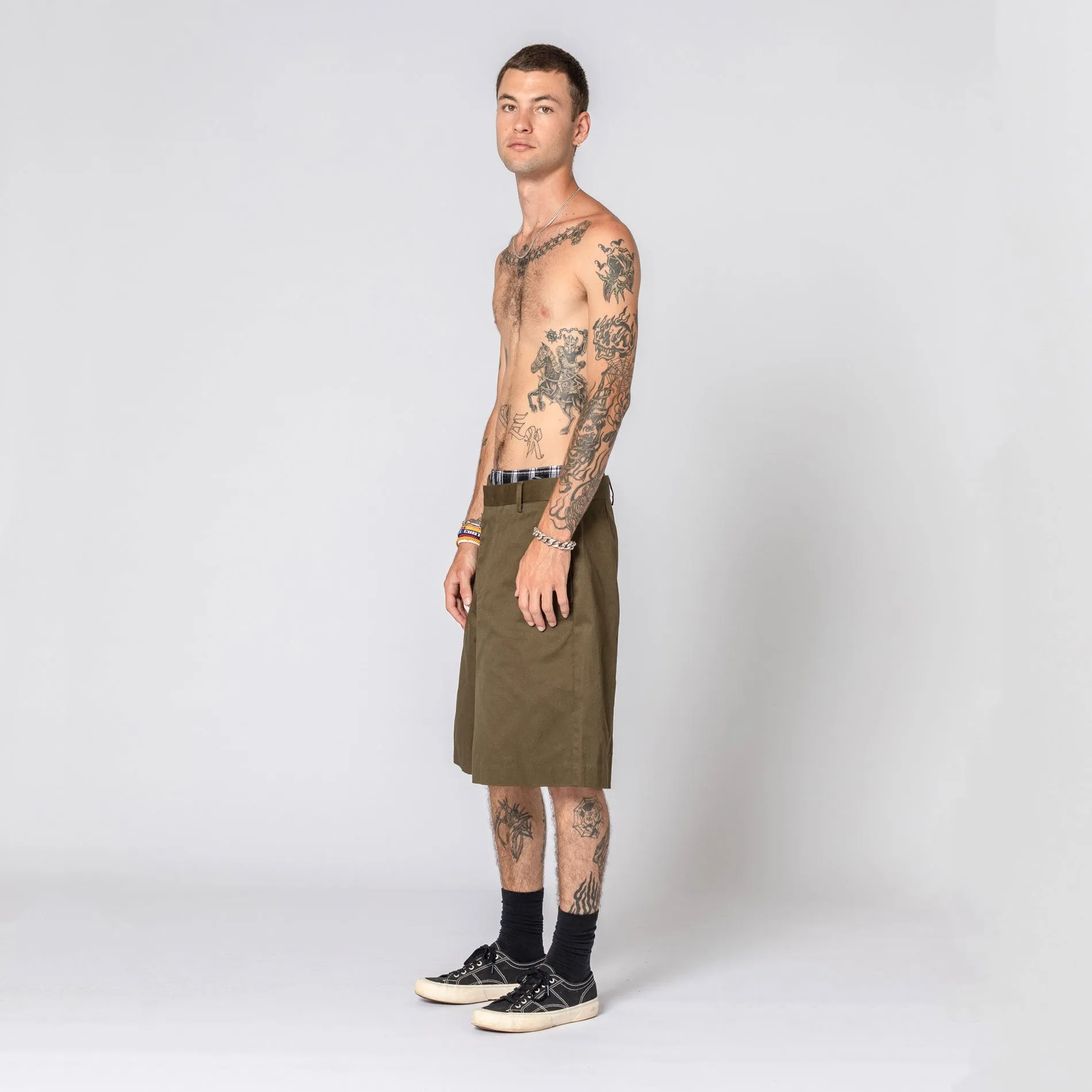 KHAKI LONG SHORT