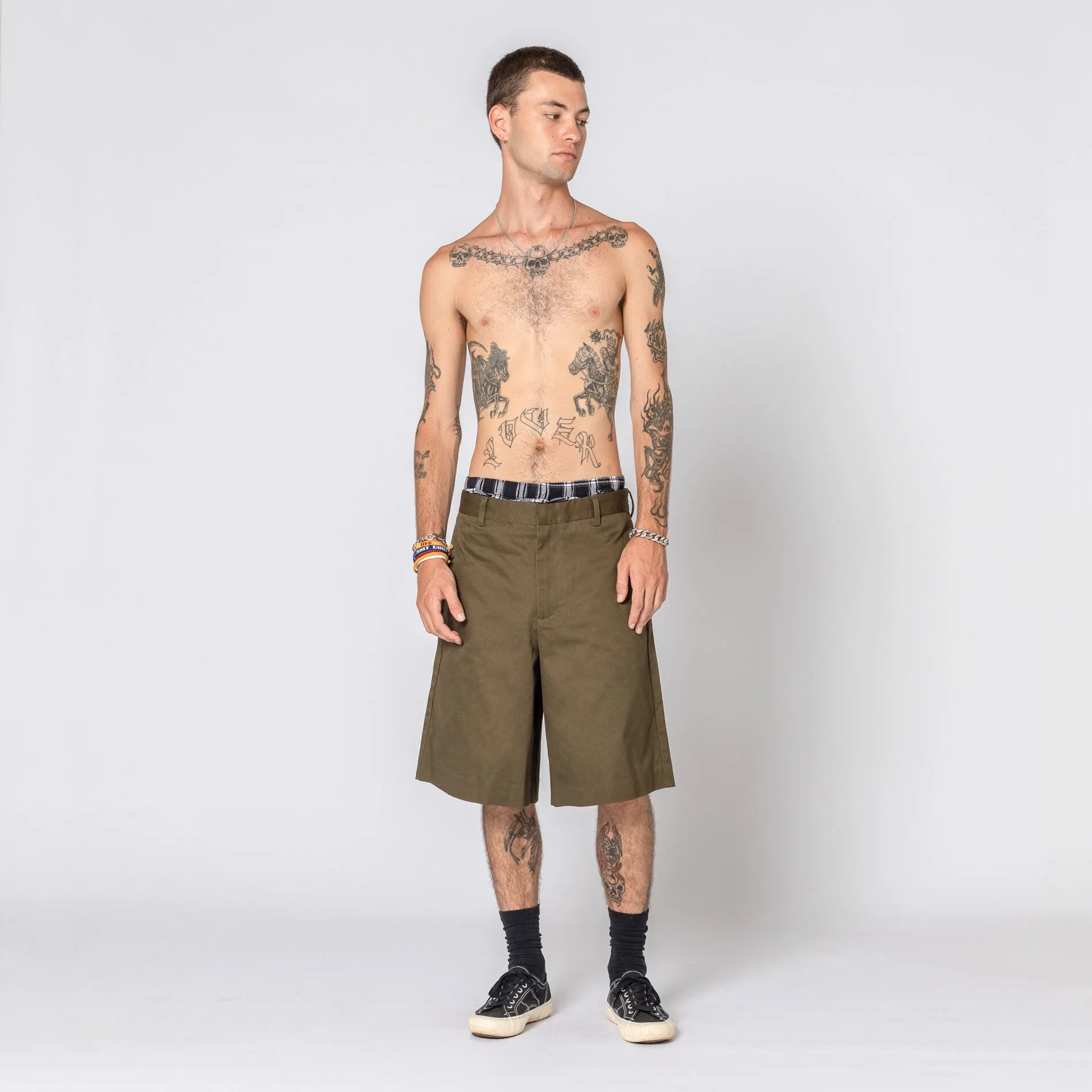 KHAKI LONG SHORT
