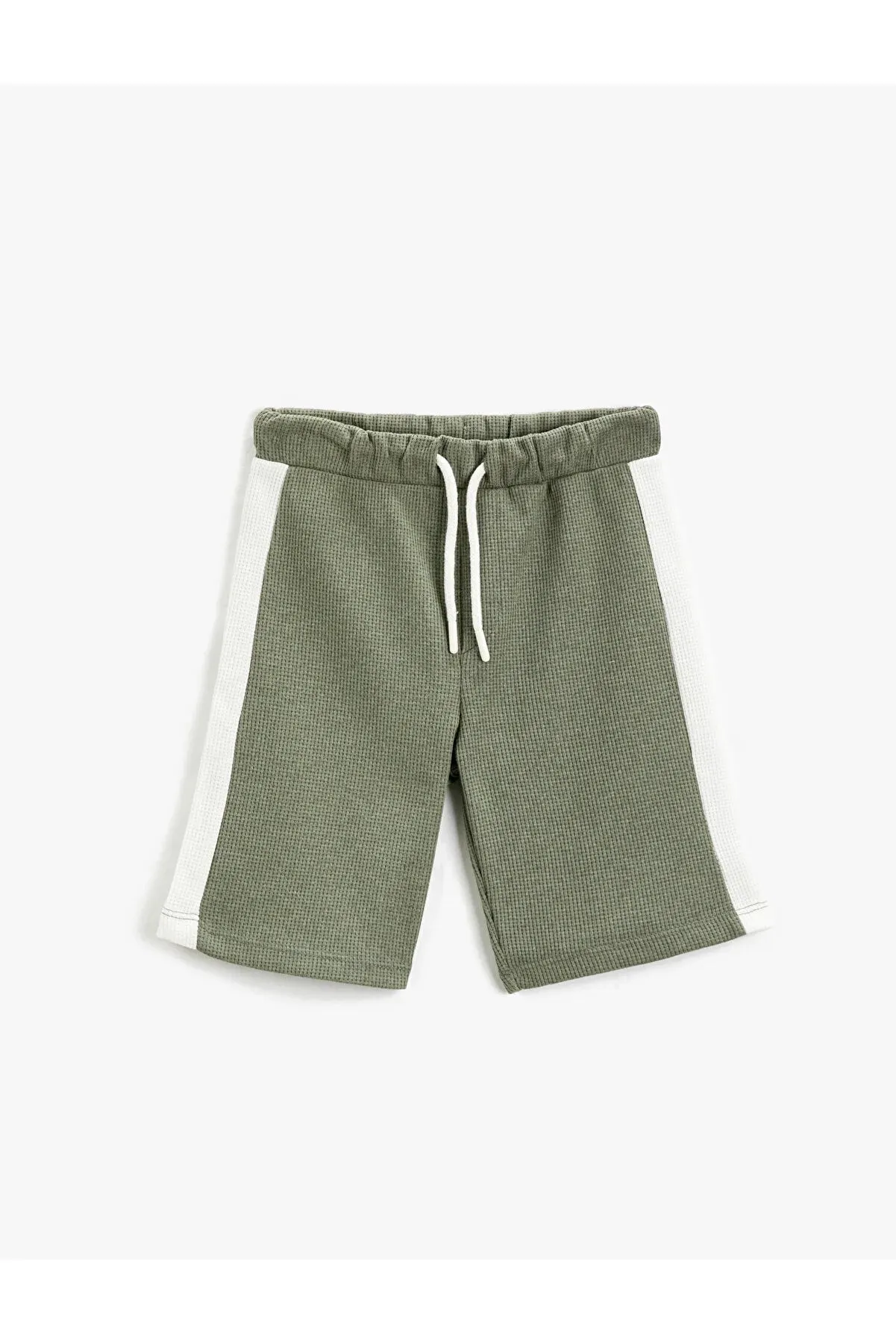 Koton Boy's Tie Waist Contrast Colored Textured Shorts