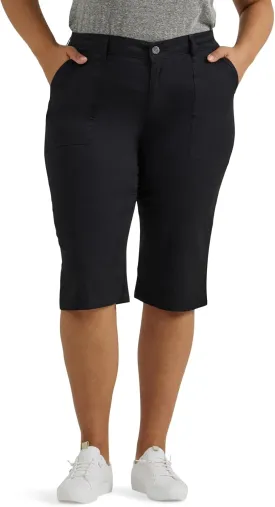 Lee Women's Plus Size Ultra Lux Comfort with Flex-to-go Utility Skimmer Capri Pant