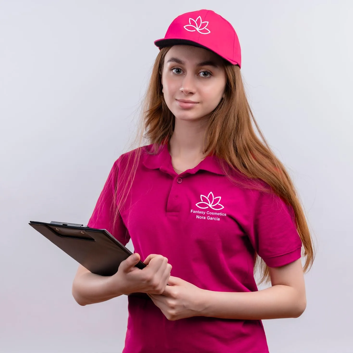lepni.me Women's Polo Shirt Lady-fit Custom Company Logo Personalized Front & Back Print for Business Workwear Uniform Golf