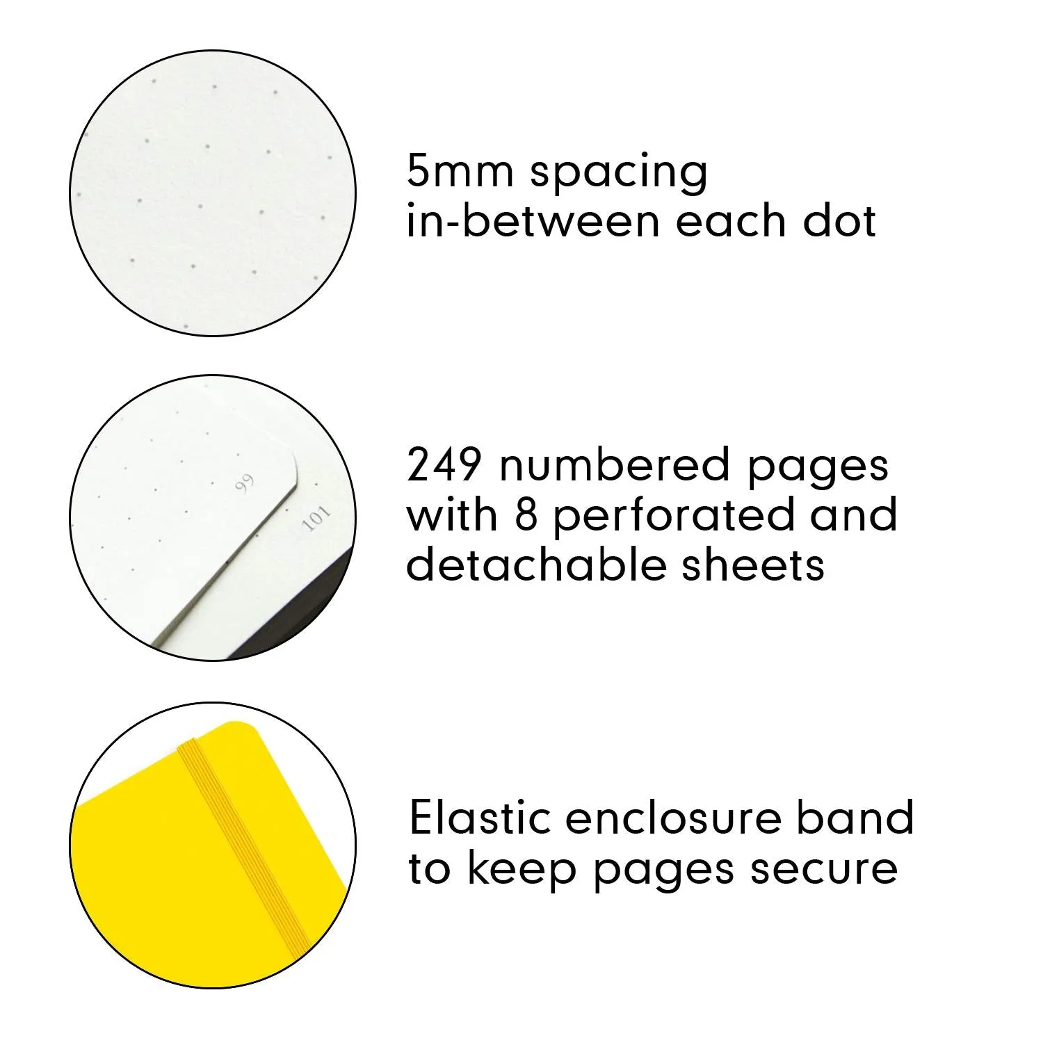 Leuchtturm1917 Medium A5 Dotted Hardcover Notebook (Lemon) - 249 Numbered Pages