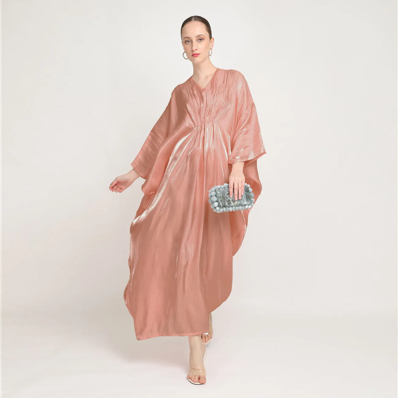 M218 8 colors into Amazon cross-border women's loose bat sleeve long skirt Indonesian Malay dress Middle Eastern women's robe