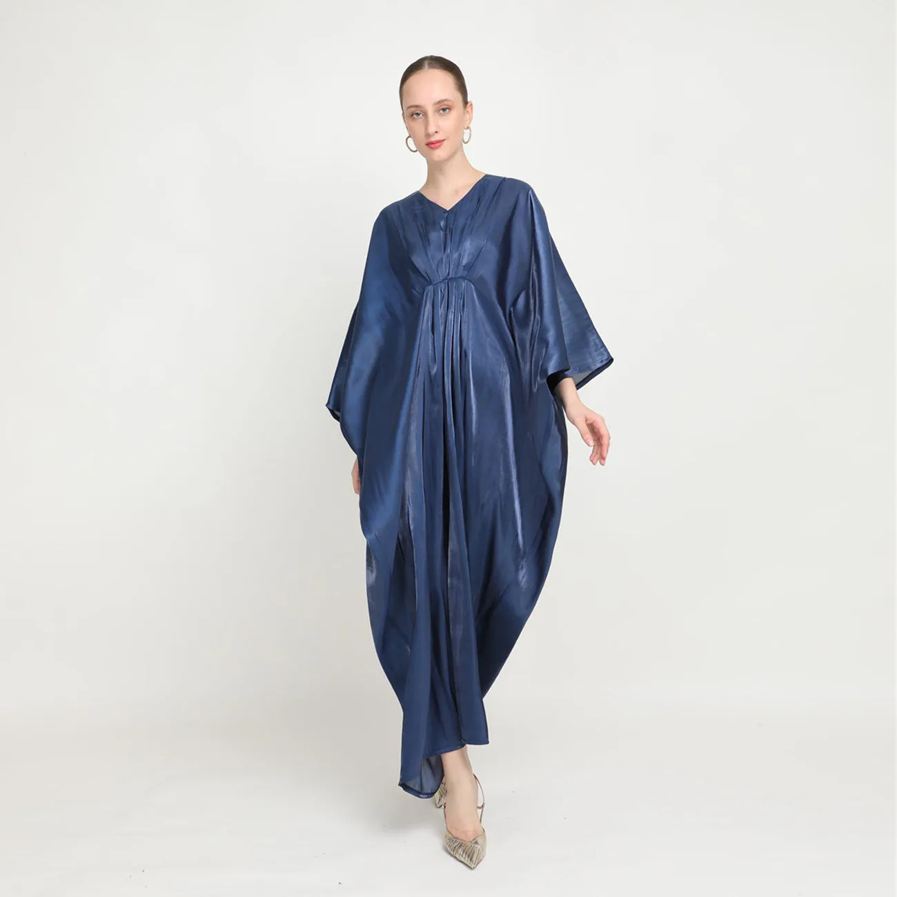 M218 8 colors into Amazon cross-border women's loose bat sleeve long skirt Indonesian Malay dress Middle Eastern women's robe
