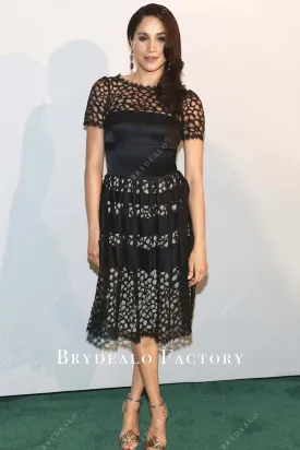 Meghan Markle 2013 Novak Djokovic Dinner Black Lace Dress
