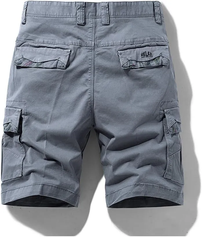 Men's Multi Pockets Military Cargo Shorts Summer Regular Fit Cotton Work Shorts