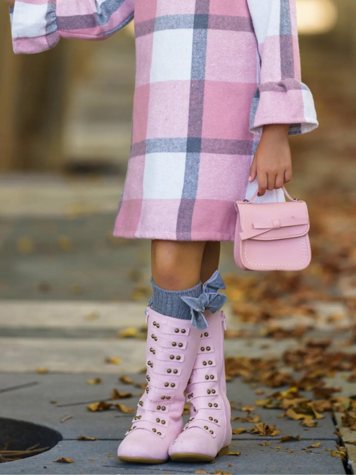 Studded Military-Style Boots by Liv and Mia