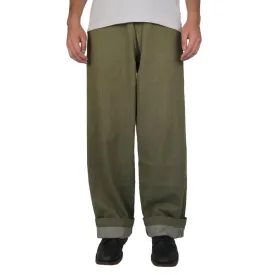 Momotaro 10.5oz. Olive Selvedge Military Pants