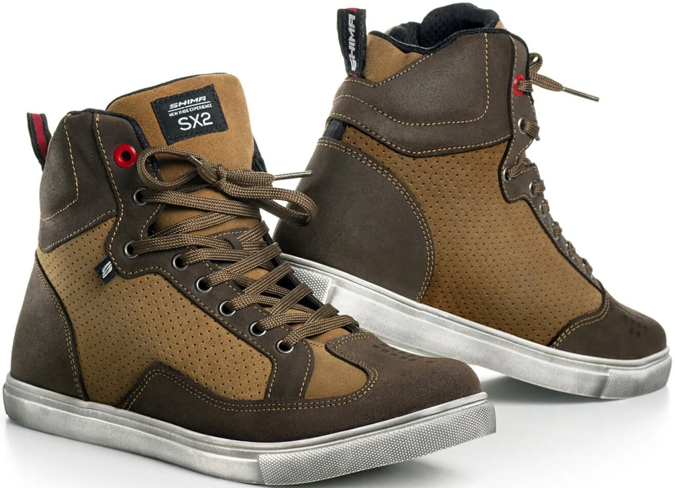 Motorcycle boots SHIMA SX-2 with rubber sole, brown