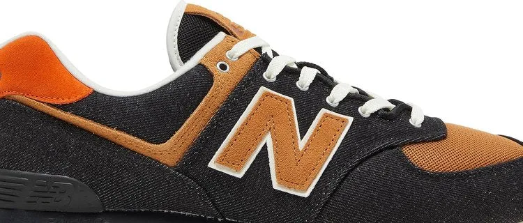 New Balance 574 'Denim - Black Faded Workwear' Sneakers, black