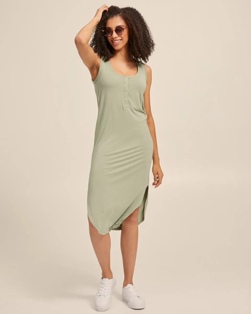 Nursing Tank Dress - Khaki