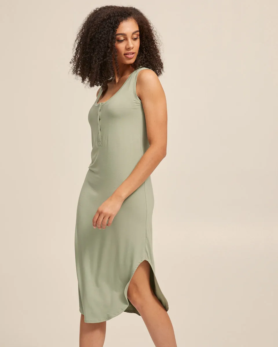 Nursing Tank Dress - Khaki