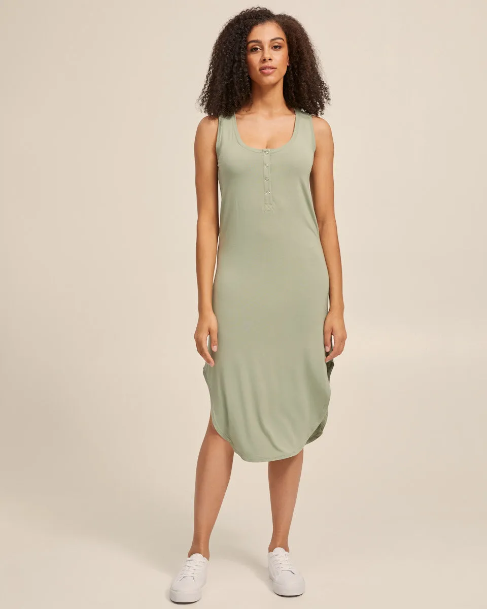 Nursing Tank Dress - Khaki