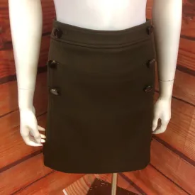 NWT ANN TAYLOR ARMY GREEN BUTTON SKIRT SIZE 16P TC3