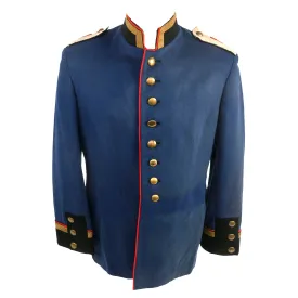 Original German Pre-WWI Imperial German Prussian Army Artillery Regiment M1895 Dunkelblau Waffenrock Tunic With  Unit Corresponding Shoulder Straps
