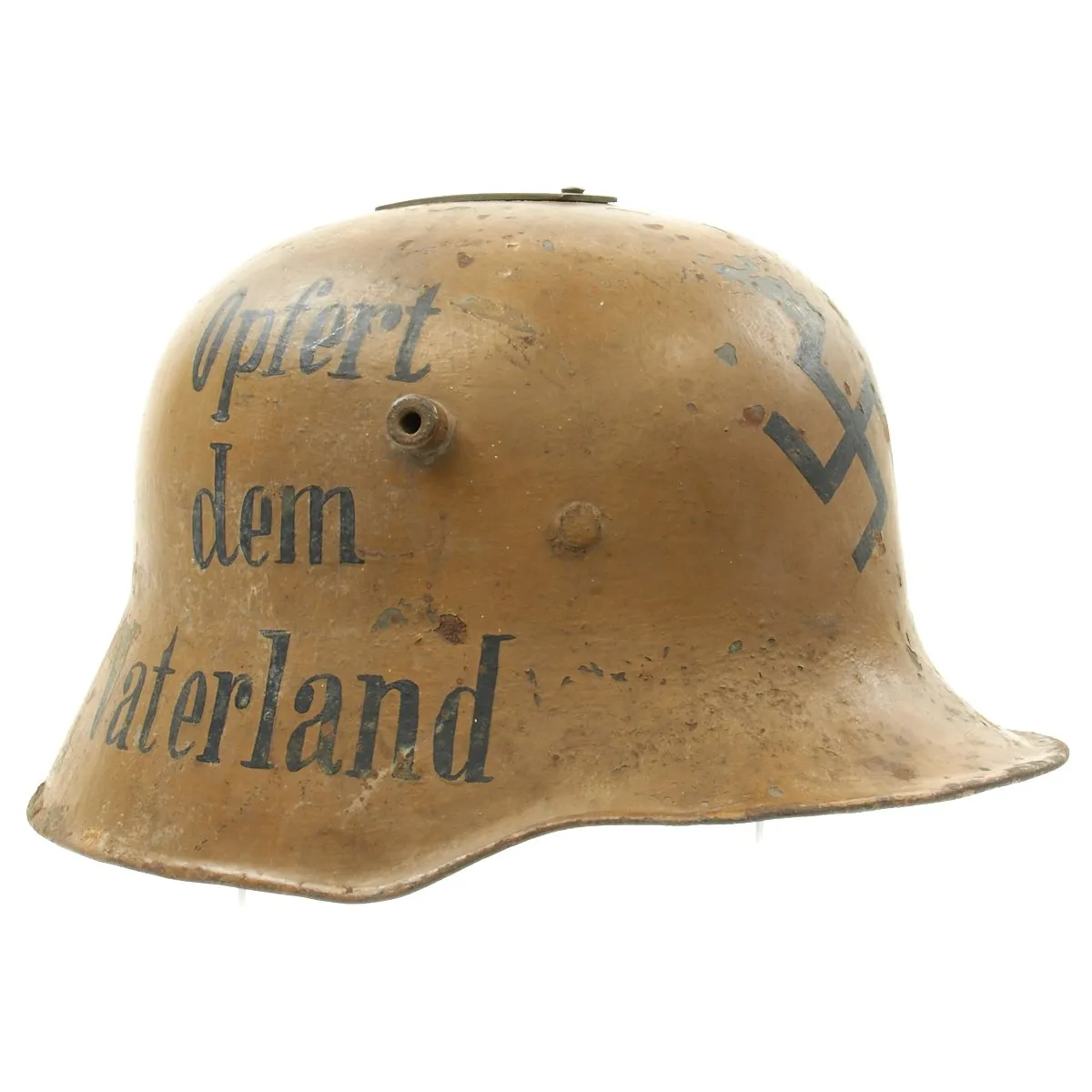 Original German WWI M16 Helmet Donation Bank for The Thrid Reich