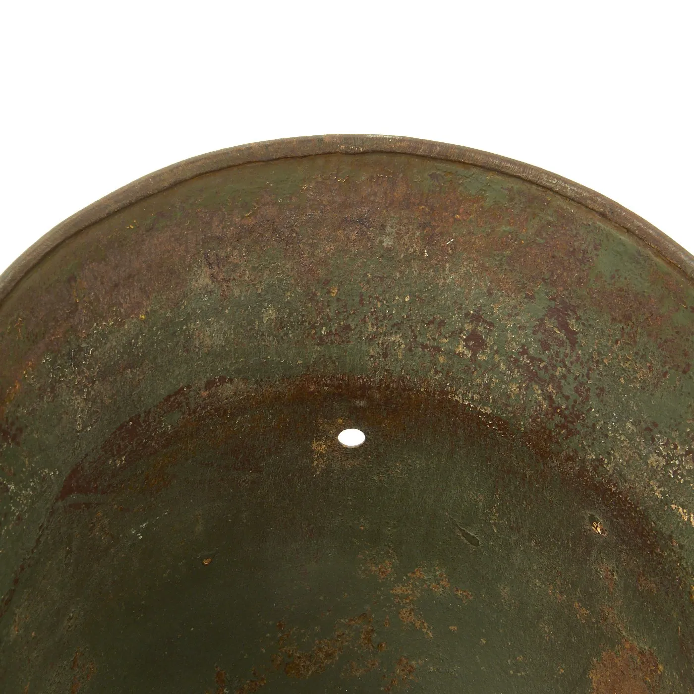 Original German WWI M16 Stahlhelm Helmet Shell with Original Panel Camouflage Paint - marked B.F. 62