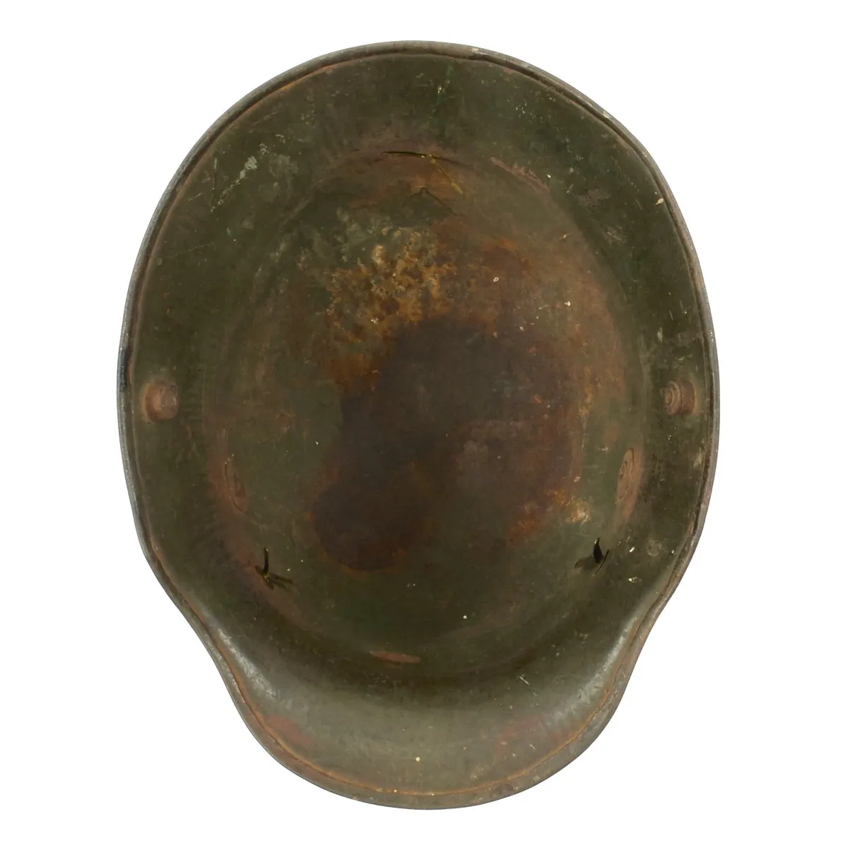 Original German WWI M16 Stahlhelm Helmet with Original Camouflage Paint